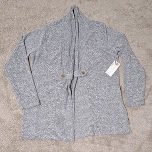 Women's Gray Cardigan Sweater